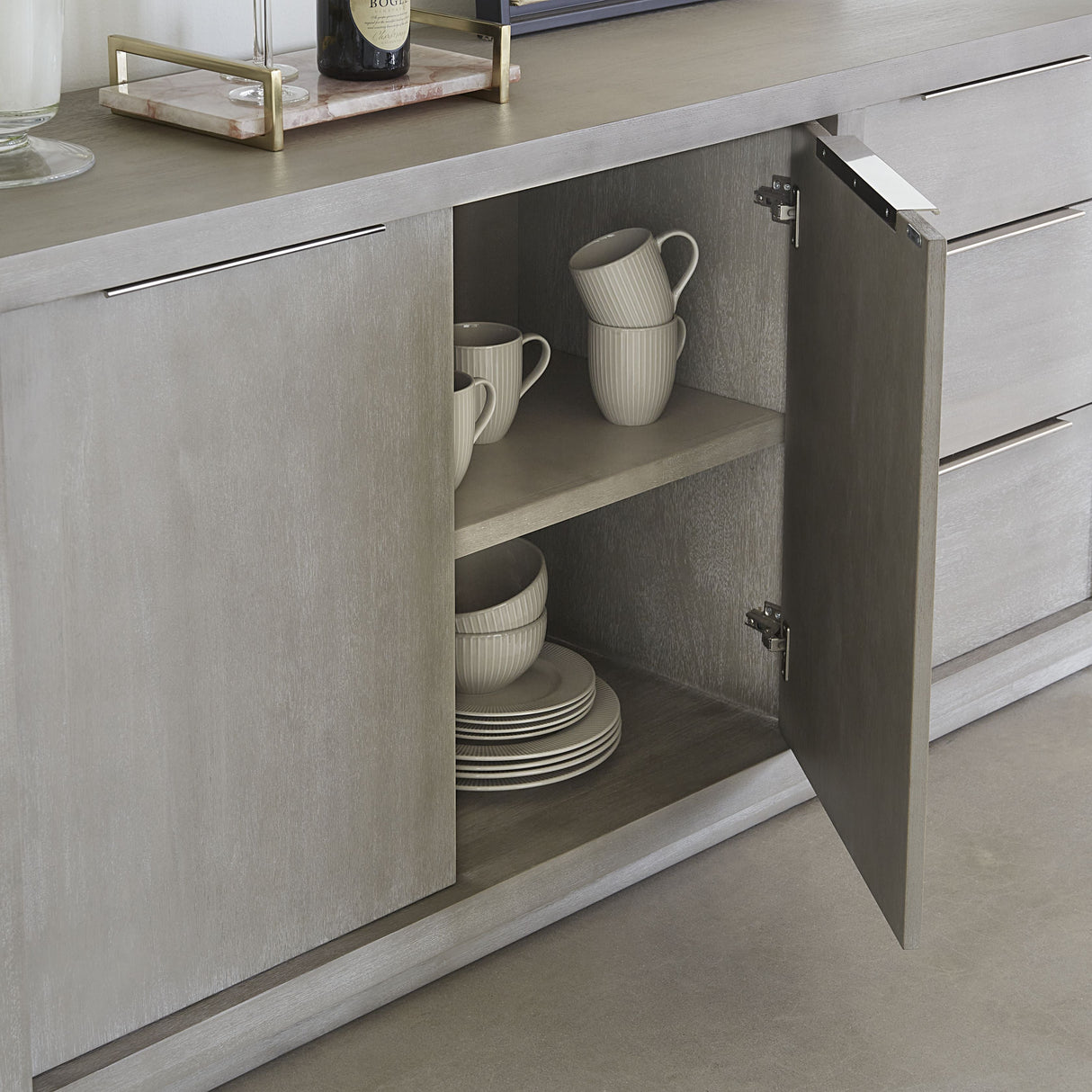 Oxford Three-Drawer Sideboard in Mineral by Modus Furniture at Eve Furniture