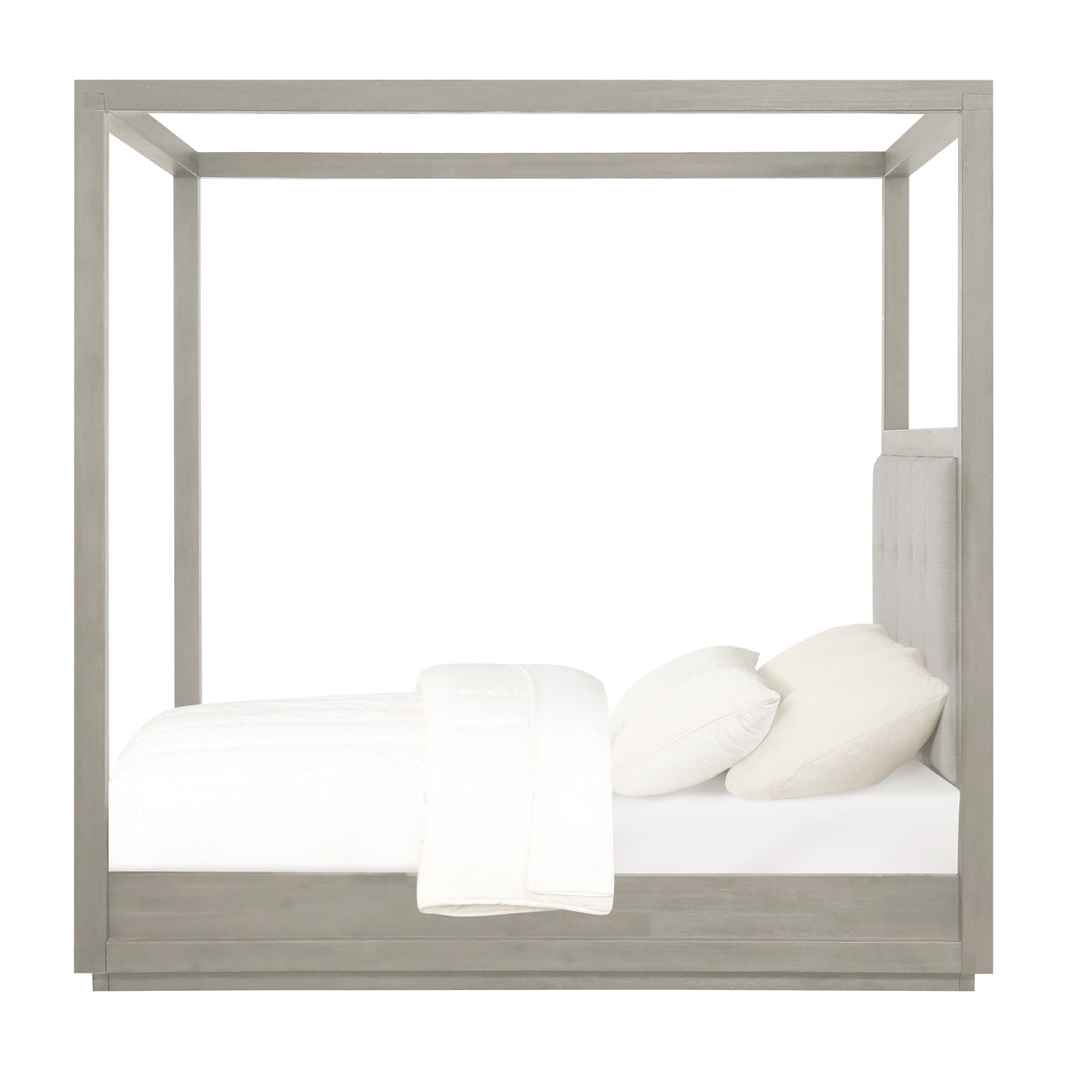 Oxford Upholstered California King Canopy Bed in Mineral by Modus Furniture at Eve Furniture