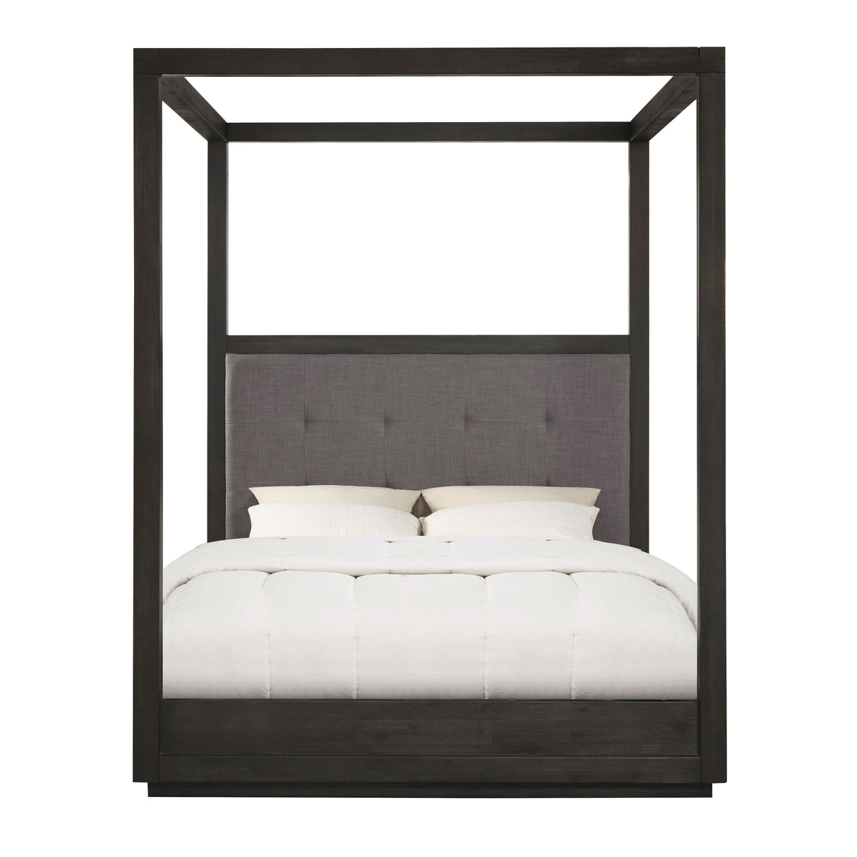 Oxford Upholstered Eastern King Canopy Bed in Dolphin by Modus Furniture at Eve Furniture