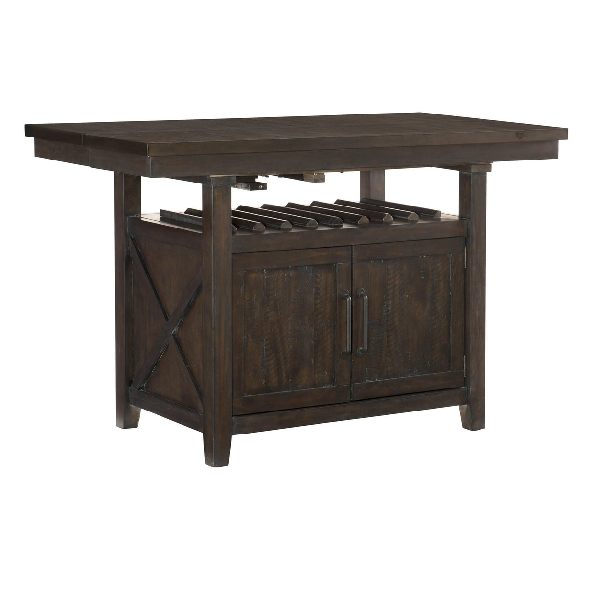 Oxton Dark Cherry Extendable Counter Height Table by Homelegance at Eve Furniture