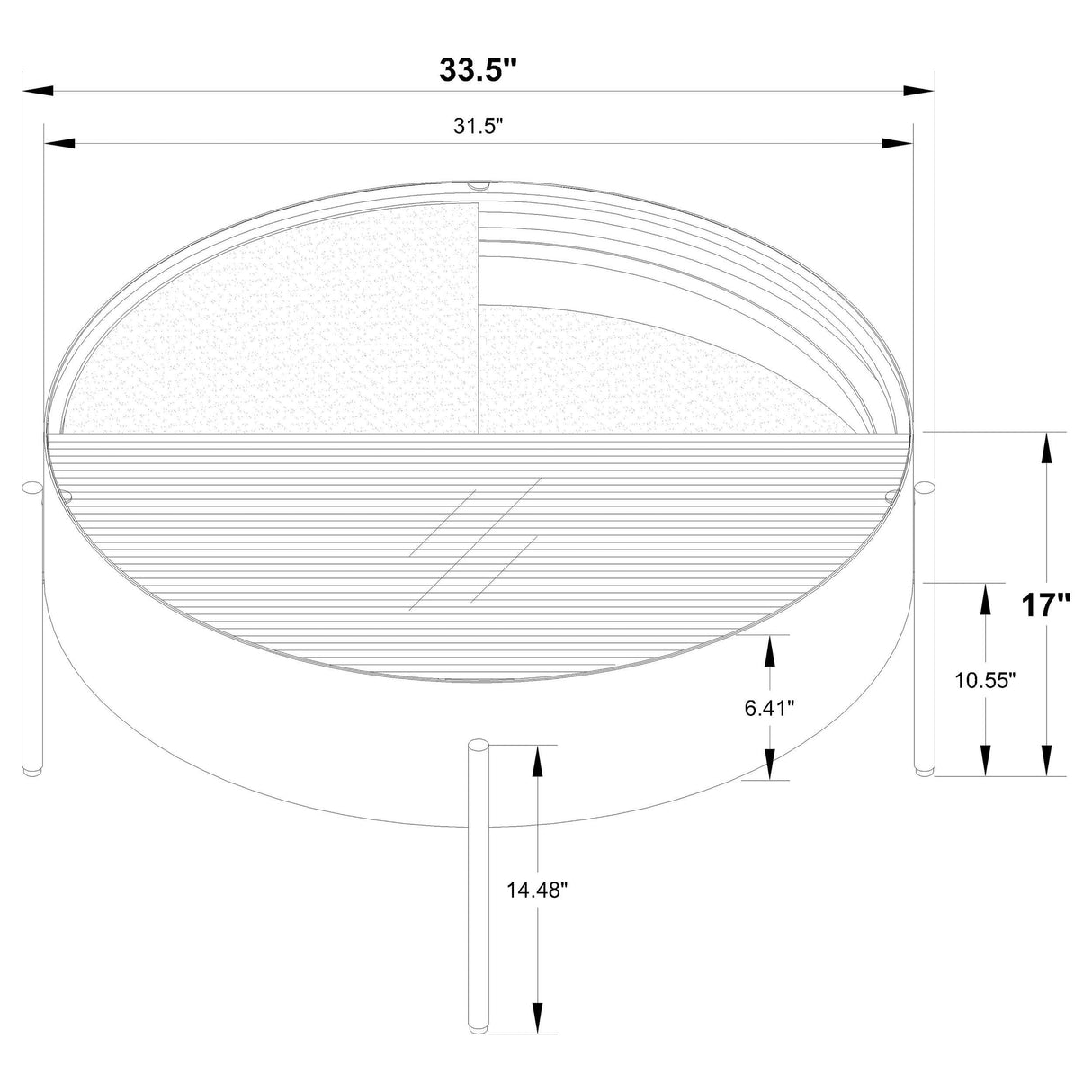 Ozella Sandy Black 3-Piece Round Coffee and End Table Set by Coaster at Eve Furniture