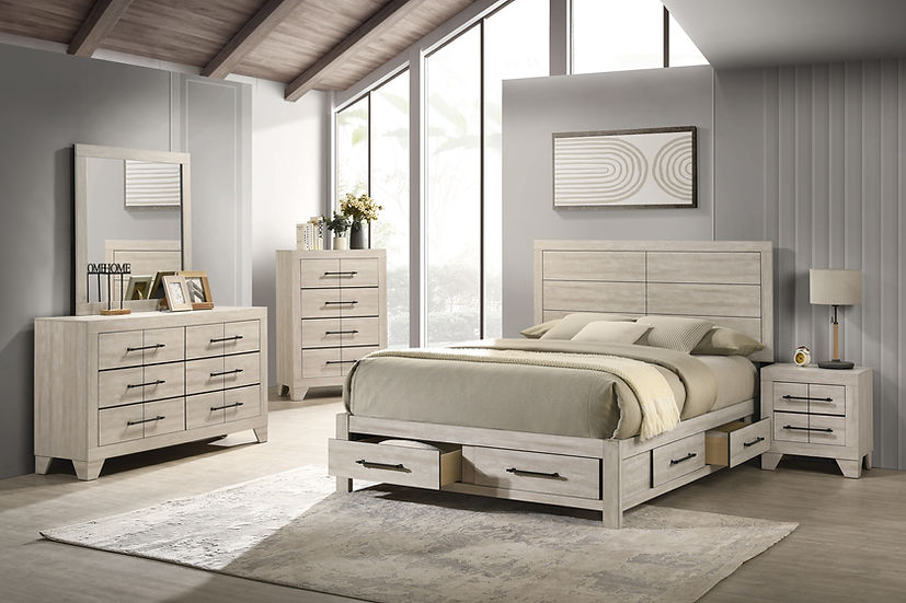Ozias Beige Bedroom Set by New Era Innovations at Eve Furniture