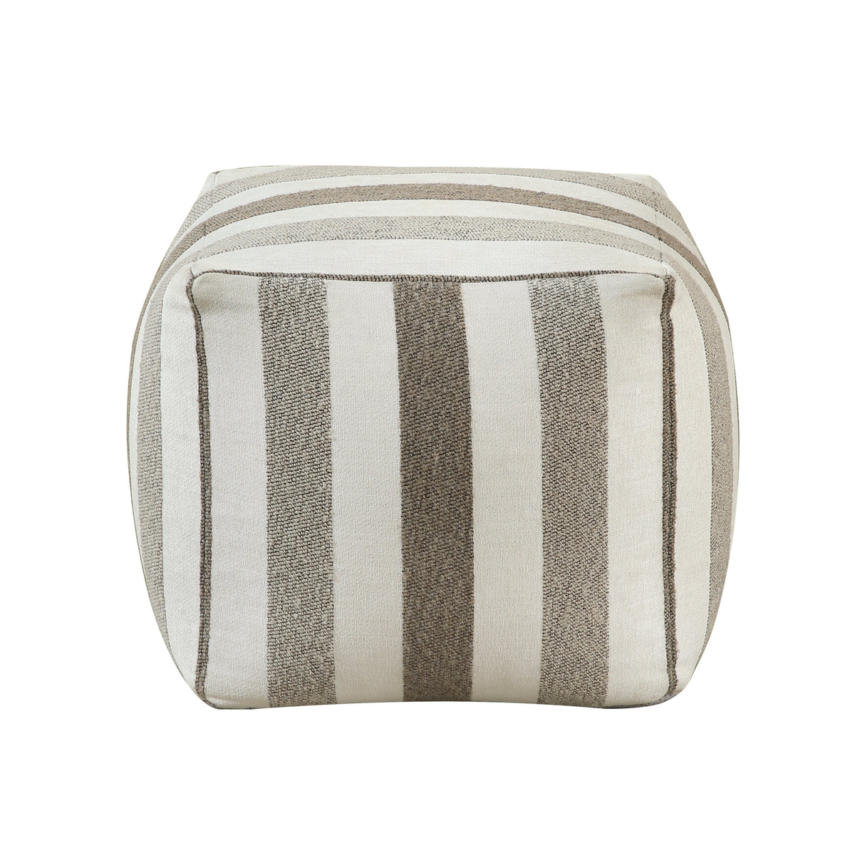 Easley Neutral Multi-Color Jacquard Pouf (no Wooden Frame)