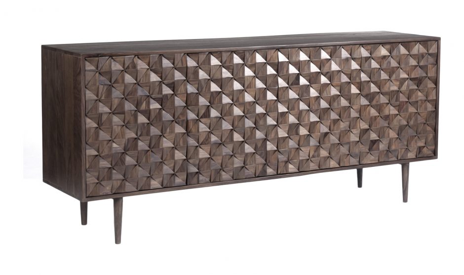 Pablo 4 Door Sideboard - Brown by Moe's Home at Eve Furniture