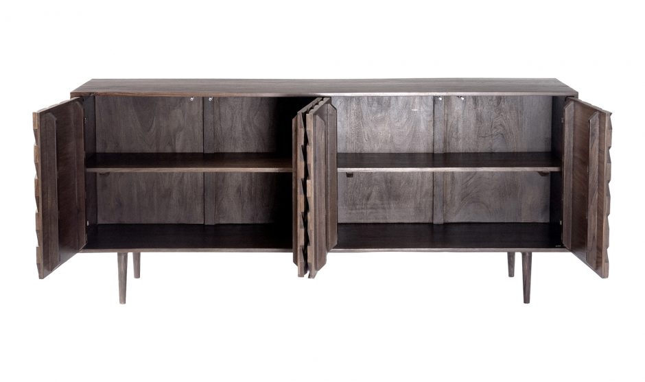 Pablo 4 Door Sideboard - Brown by Moe's Home at Eve Furniture