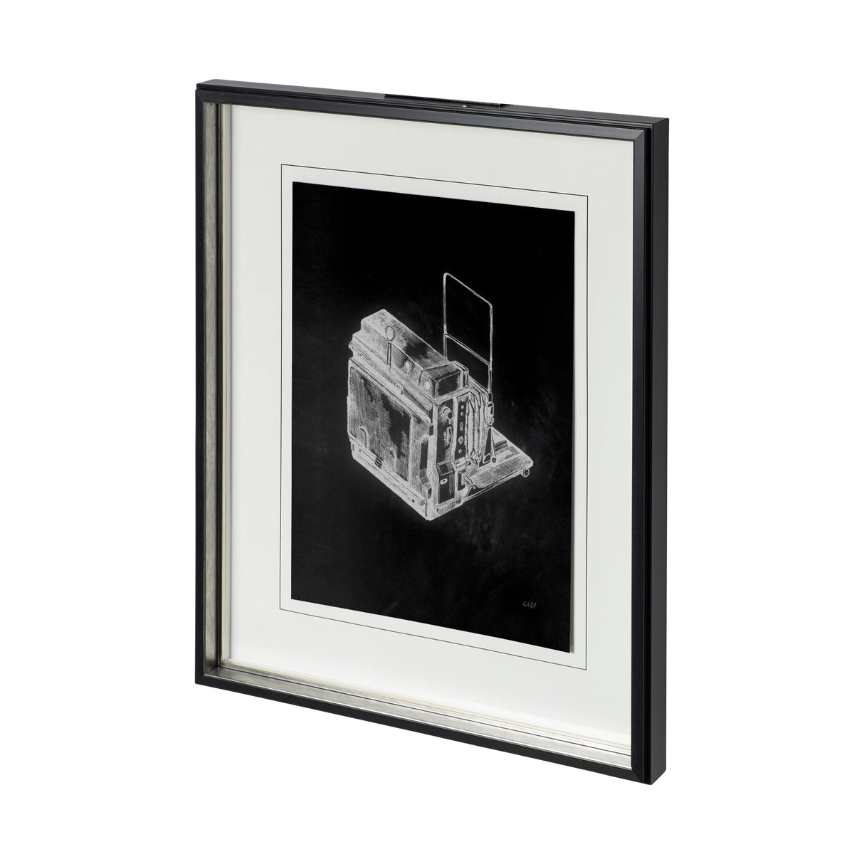 Pacemaker Black II by Alarm a Hand Embellished Textured Framed Art Print Matted under Glass by Mercana at Eve Furniture