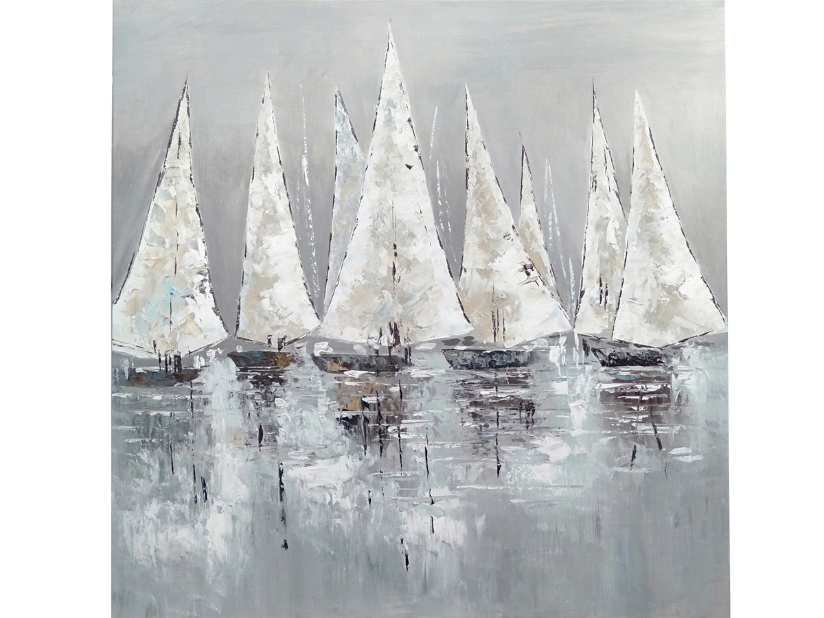 Pacific Sails Blue/White Canvas by Crestview at Eve Furniture