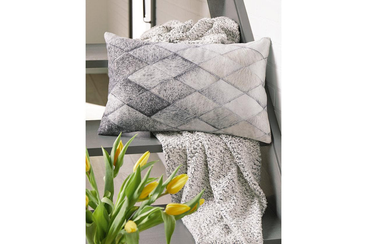 Pacrich Gray/Brown Pillow by Ashley at Eve Furniture