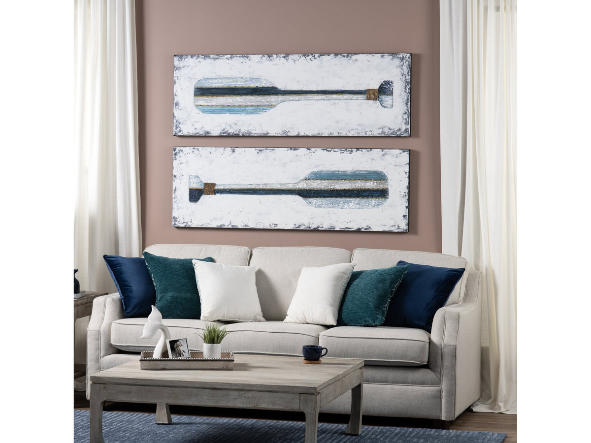 Paddles Up Blue/White Canvas by Crestview at Eve Furniture