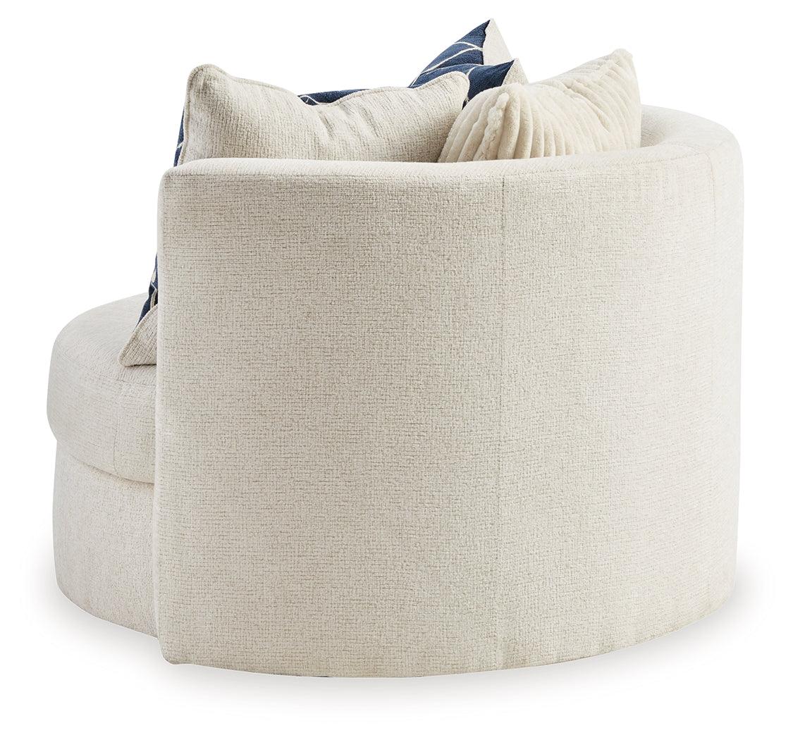 Padova Ivory Swivel Accent Chair by Ashley at Eve Furniture