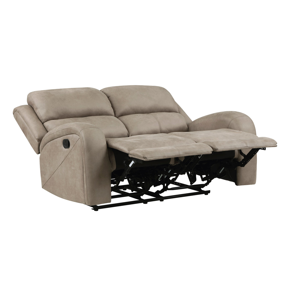 Pagosa Brown Double Reclining Loveseat by Homelegance at Eve Furniture