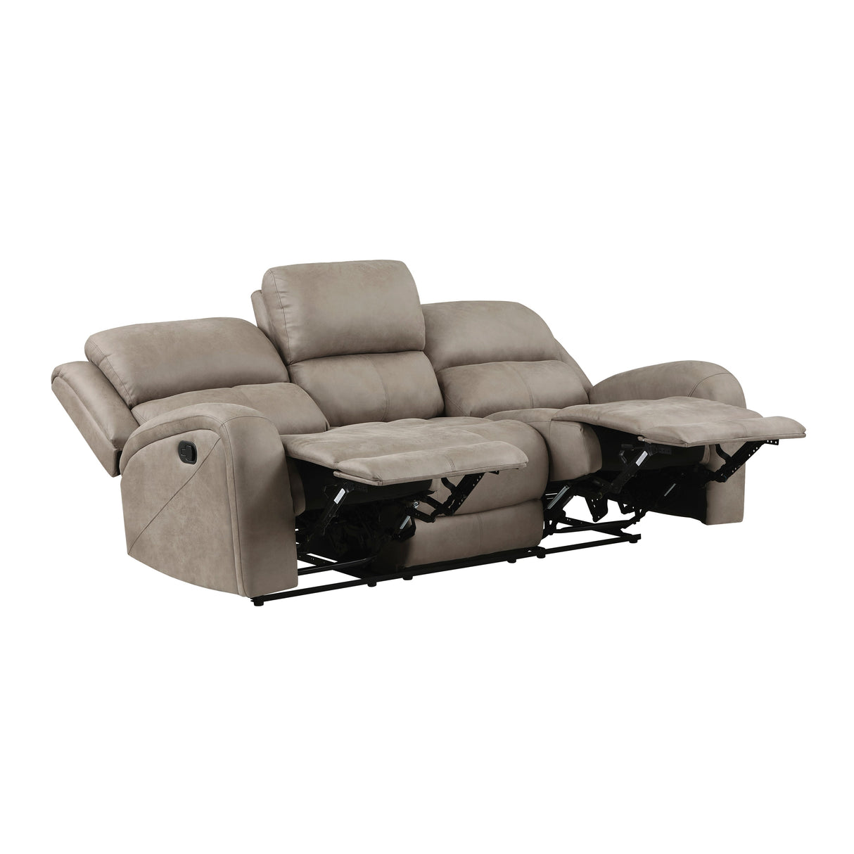 Pagosa Brown Double Reclining Sofa by Homelegance at Eve Furniture