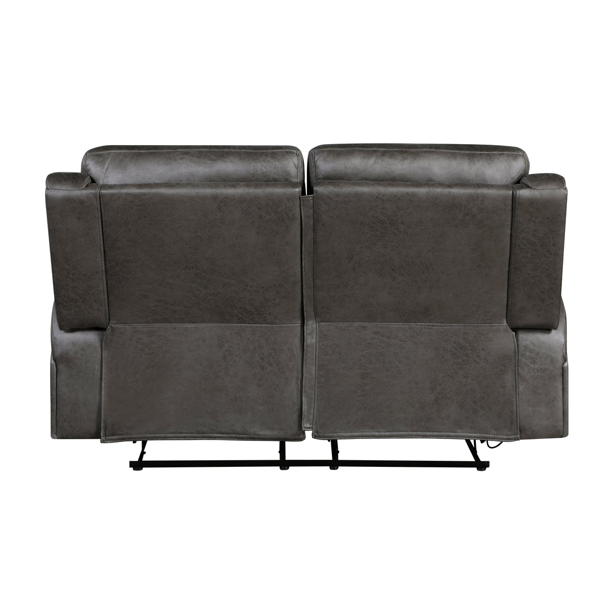 Pagosa Gray Double Reclining Loveseat by Homelegance at Eve Furniture