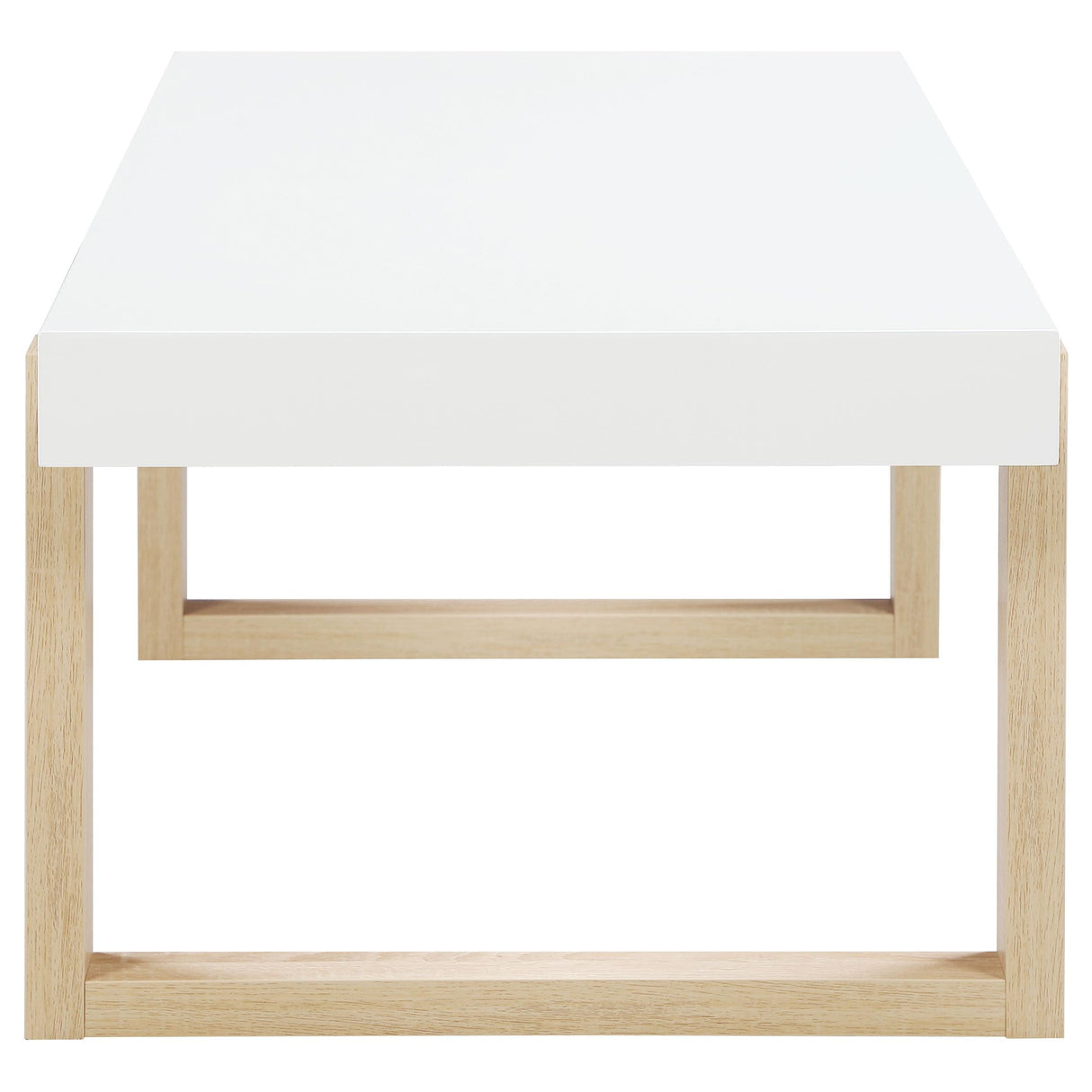 Pala White 3-Piece High Gloss Coffee and End Table Set by Coaster at Eve Furniture