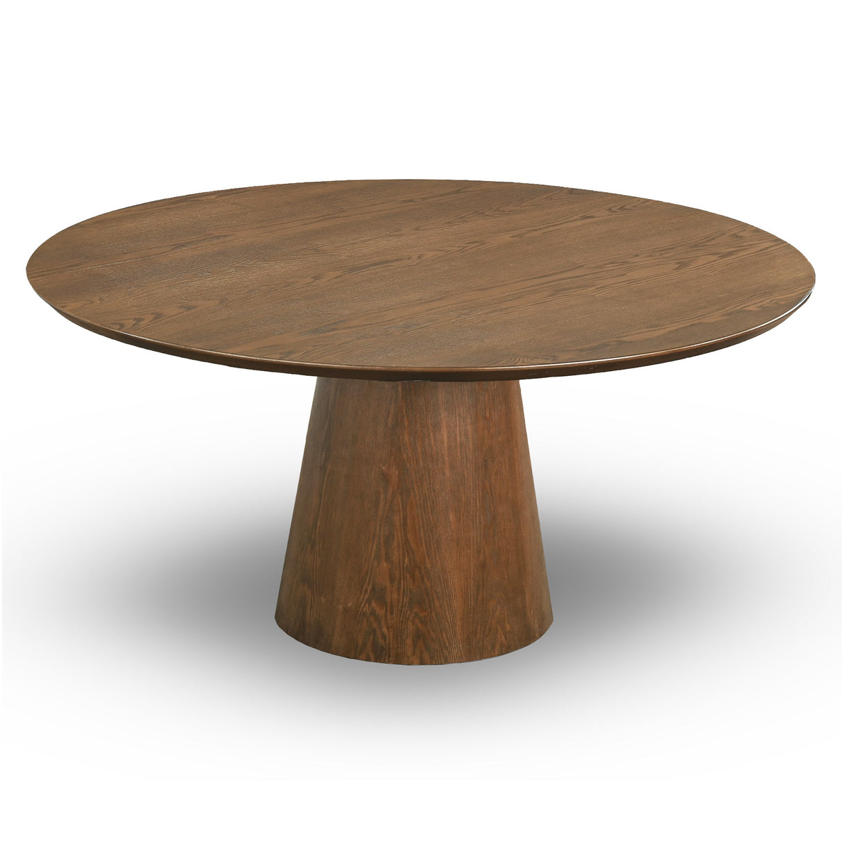 Palamades Round Solid Wood Walnut Dining Table - Large by Ashcroft Furniture at Eve Furniture