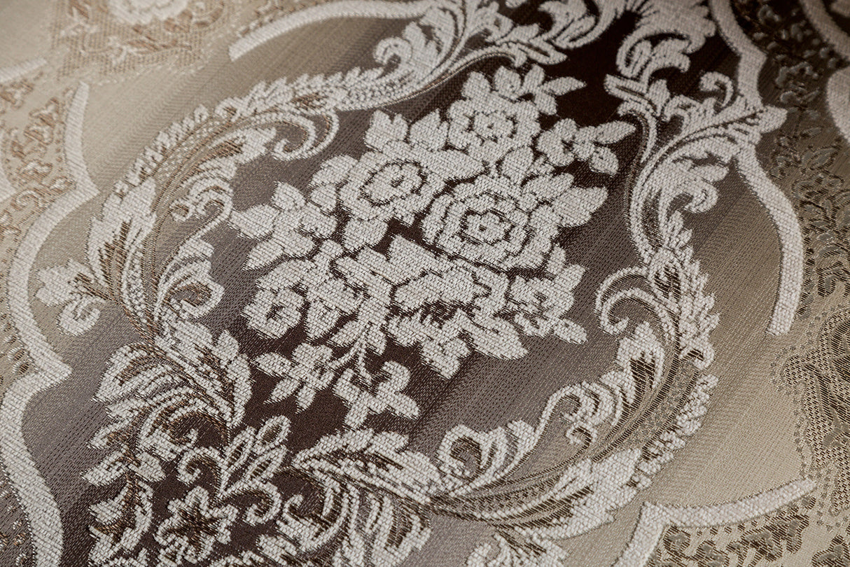 Palencia Dark Cherry/Beige Sofa & Loveseat by Furniture of America at Eve Furniture