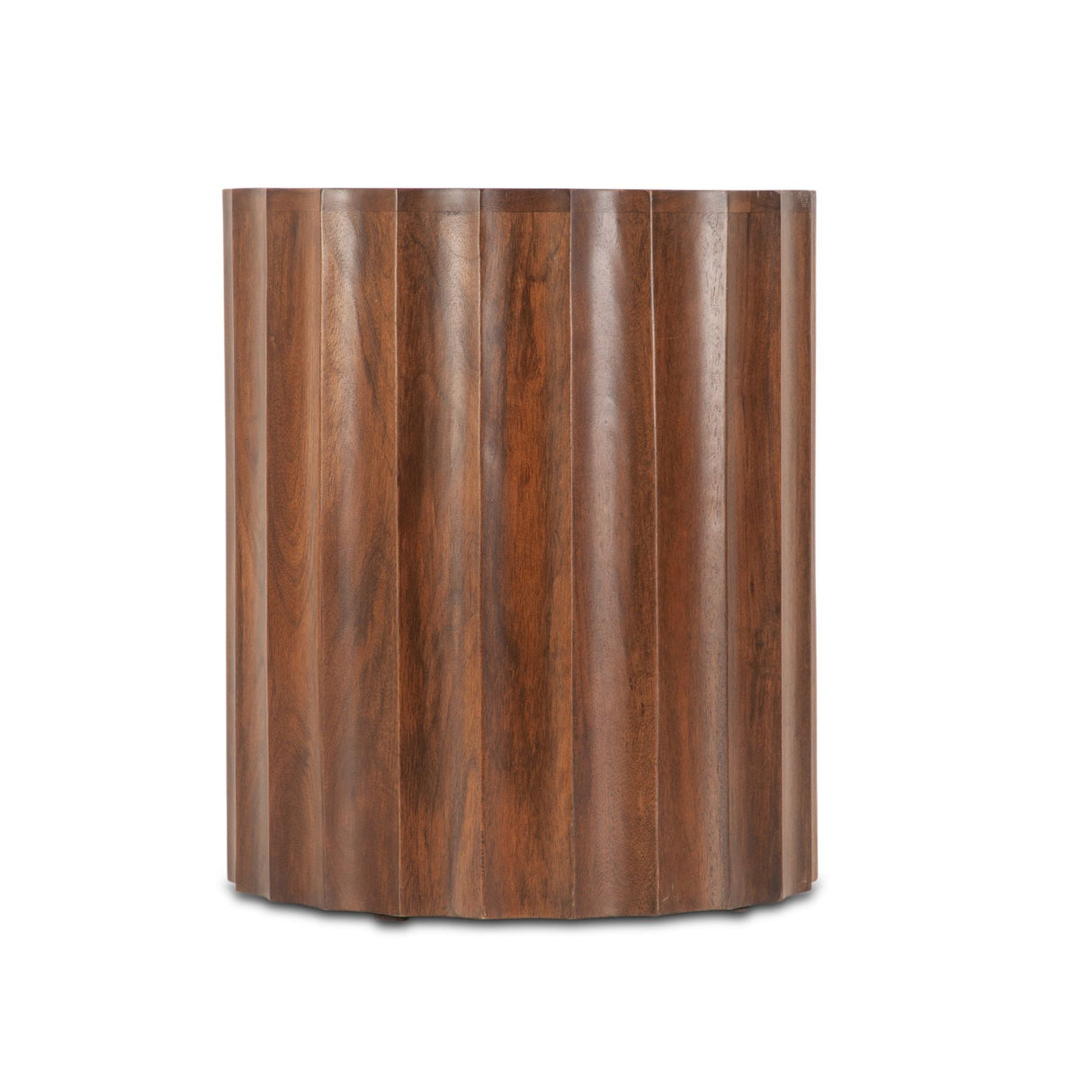 Palermo 18" Round Side Table with White Marble and Royal Brown Base by Home Trends & Design at Eve Furniture