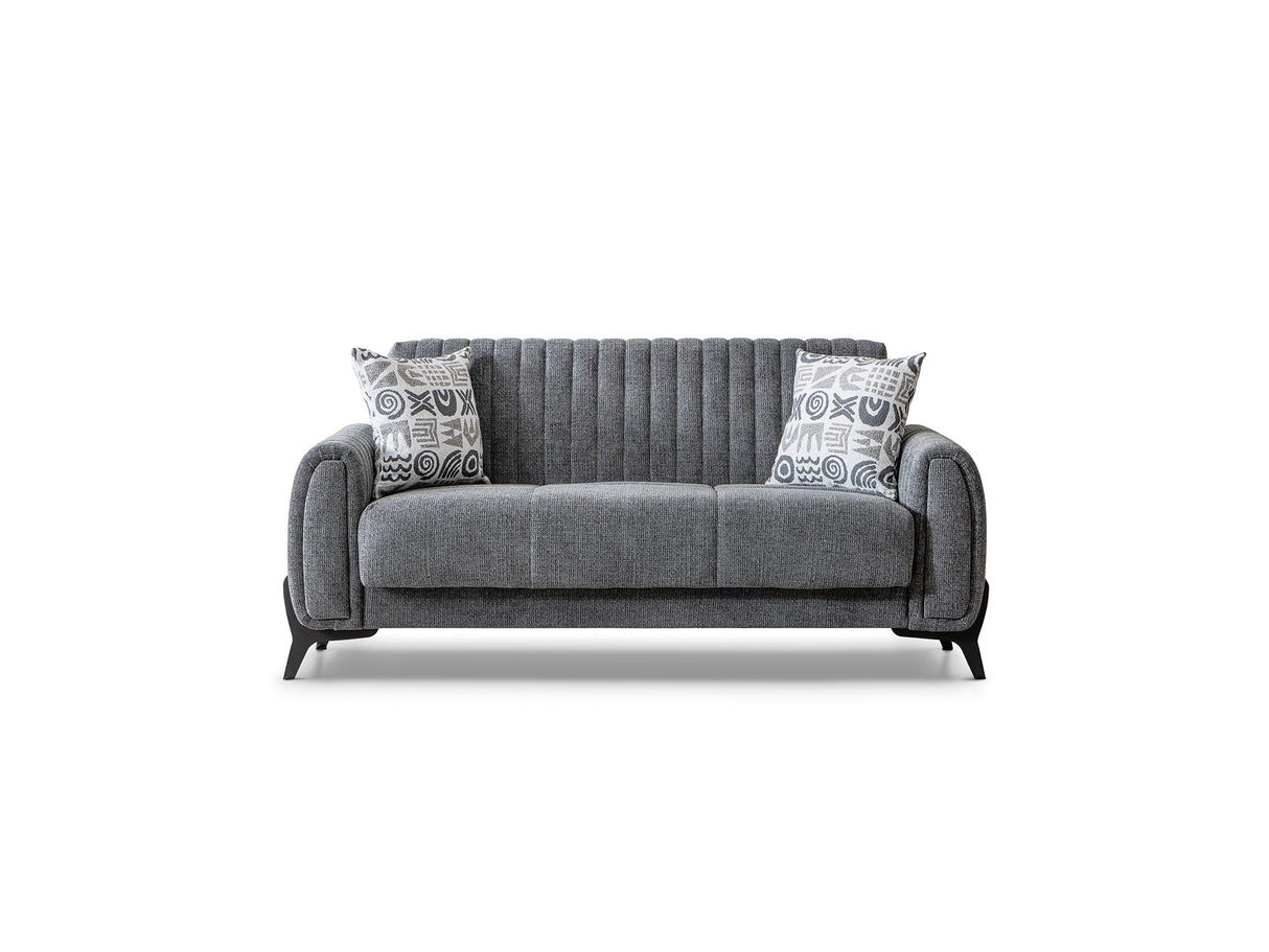 Palermo 3-pieces (Sofa & Loveseat & Chair) Livingroom Set in Grey by Furnia at Eve Furniture