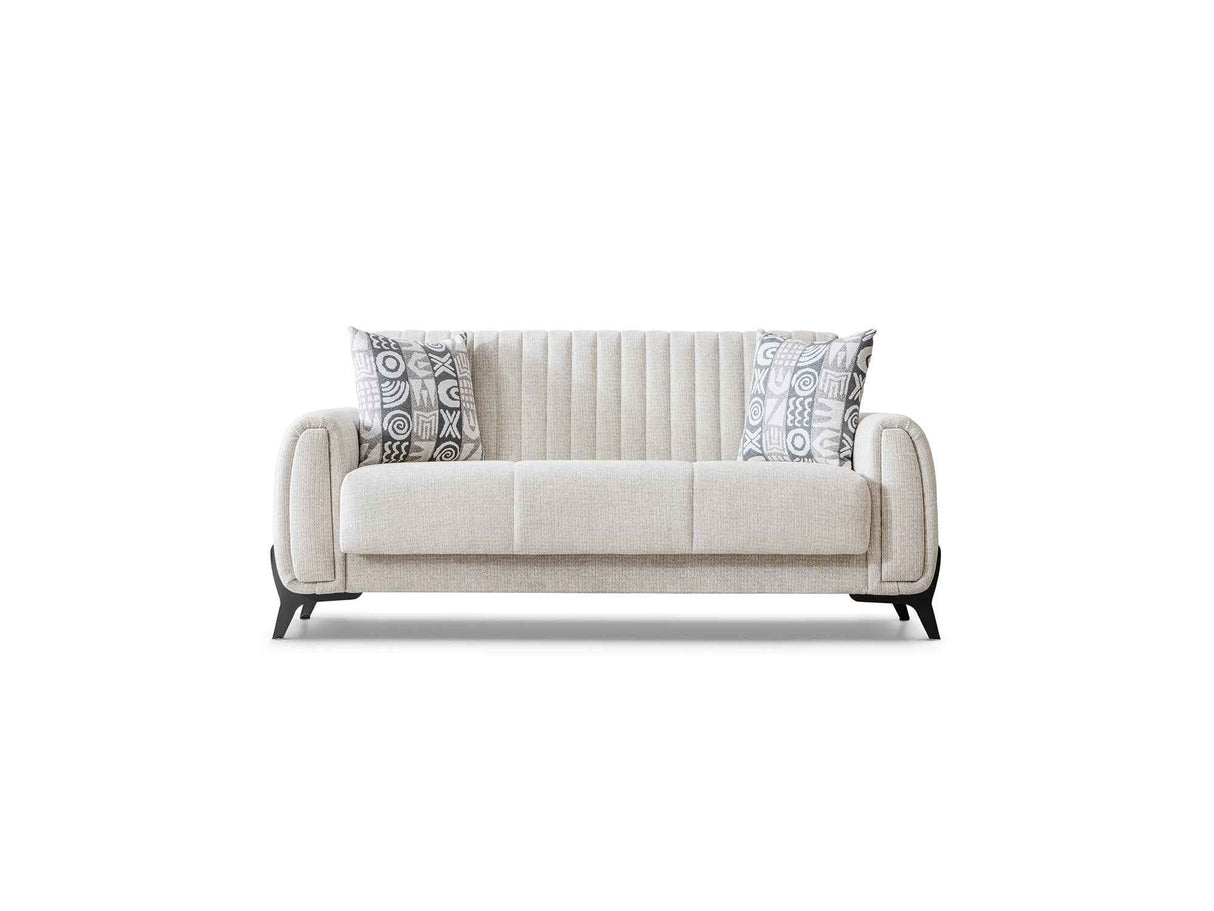 Palermo Convertible Loveseat Cream by Furnia at Eve Furniture