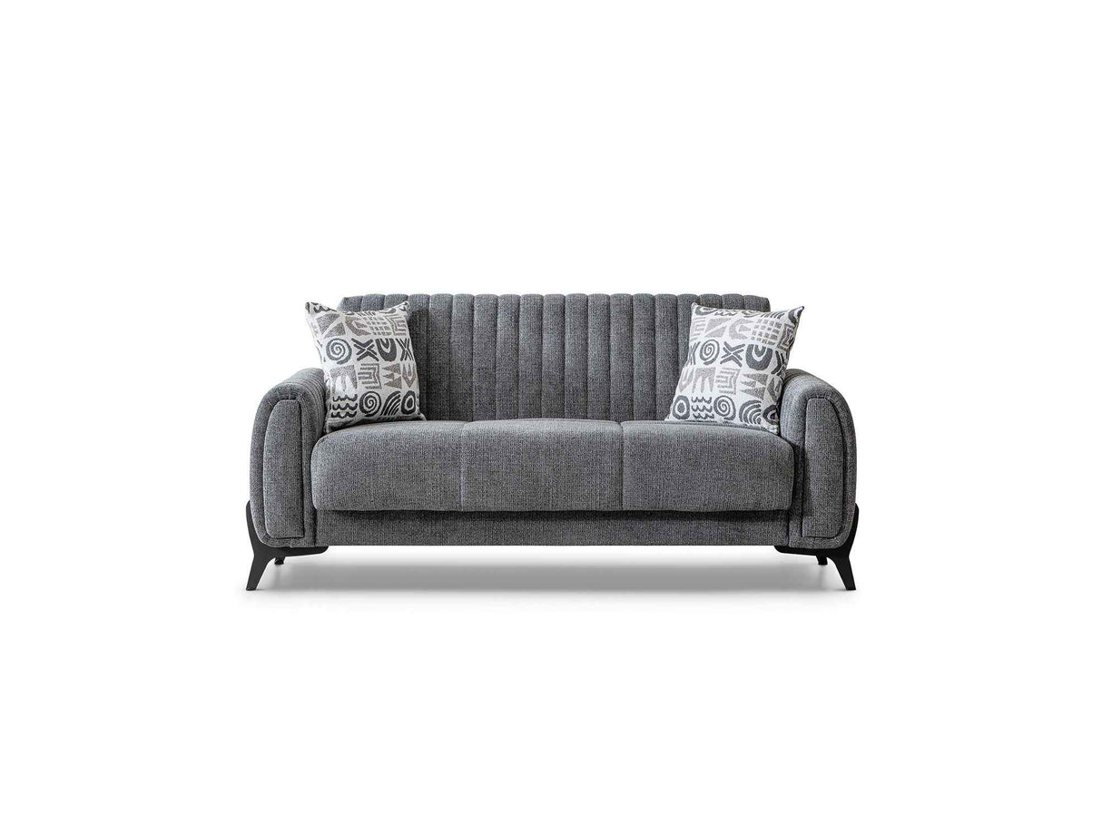 Palermo Convertible Loveseat Grey by Furnia at Eve Furniture