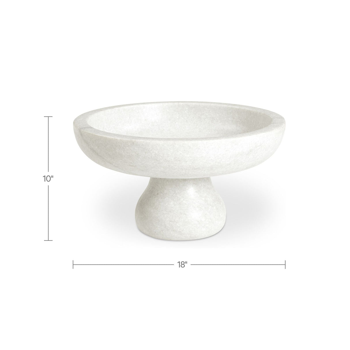 Palermo White Marble Pedestal Bowl by Moe's Home at Eve Furniture