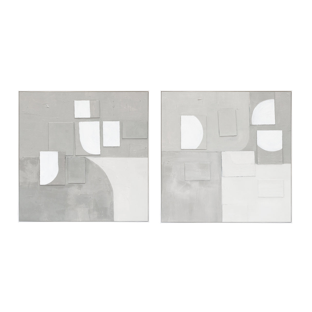 Palette Cutout Collage Hand Painted Framed Diptych by Home Trends & Design at Eve Furniture