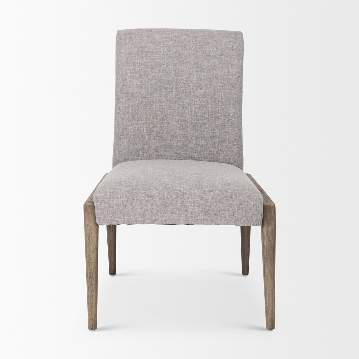 Palisades Gray Upholstery w/ Solid Wood Armless Dining Chair, Set of 2 by Mercana at Eve Furniture