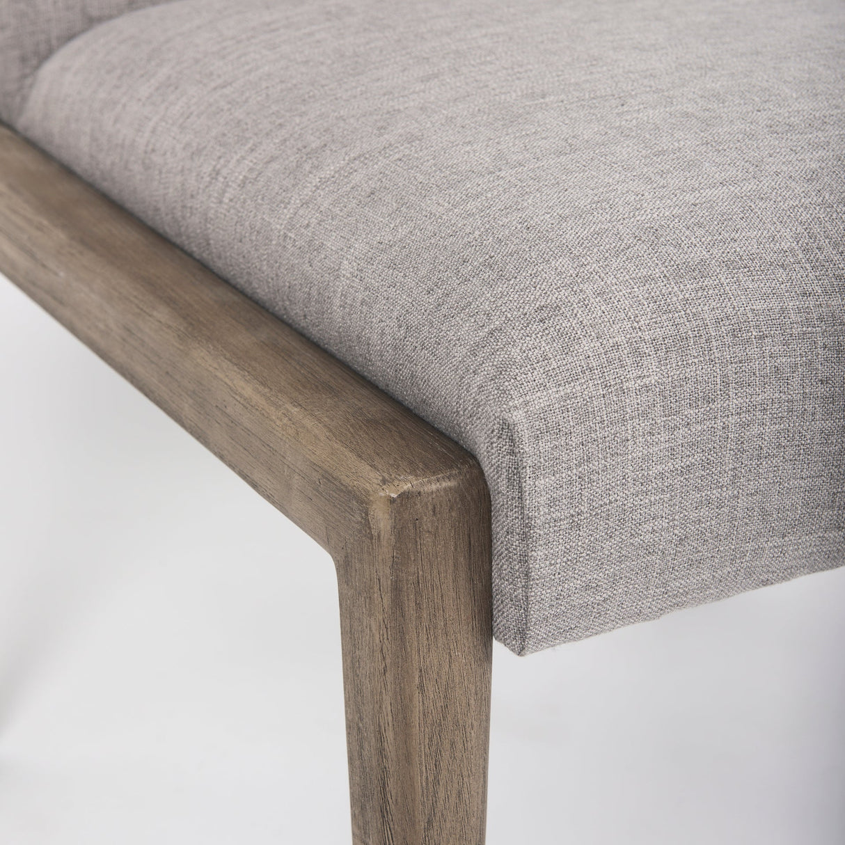 Palisades Gray Upholstery w/ Solid Wood Armless Dining Chair, Set of 2 by Mercana at Eve Furniture