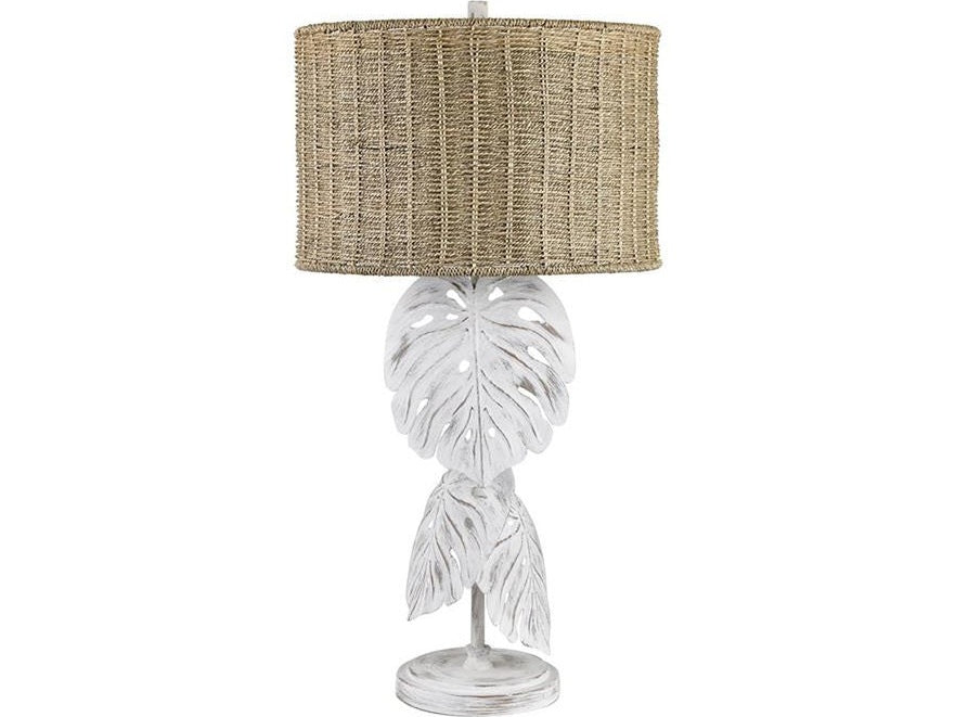 Palm Shores White/Tan Table Lamp (Set of 2) by Crestview at Eve Furniture