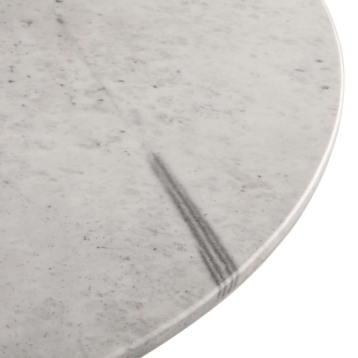 Palm Springs 48" Round Dining Table with White Marble and Whitewash Modern Base by Home Trends & Design at Eve Furniture