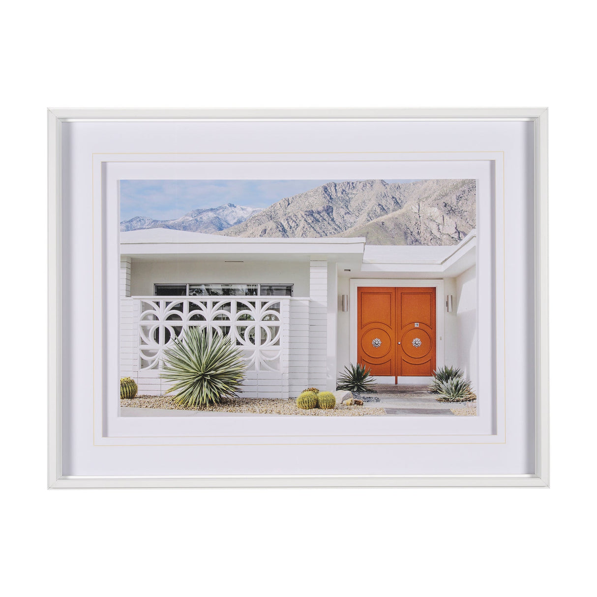 Palm Springs Villa Puerta Naranja Irene Suchocki Hand Embellished Framed Photo Art Print Matted unde by Mercana at Eve Furniture