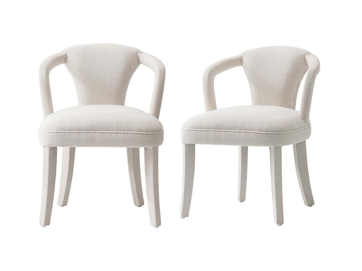 Palmer Dining Armchair in Ivory (set of 2) by Manhattan Comfort at Eve Furniture
