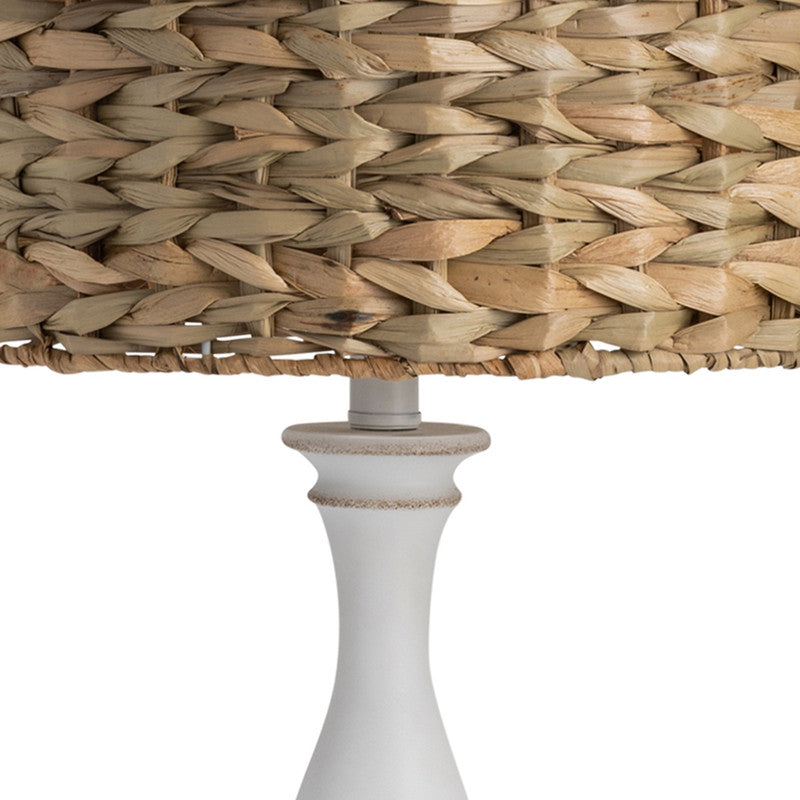 Palmer White/Natural Candlestick Lamp (Set of 2) by Crestview at Eve Furniture