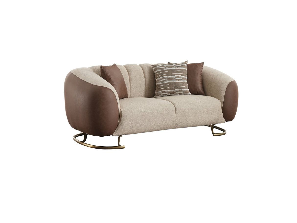 Palmera 3-pieces (Sofa & Loveseat & Chair) Livingroom Set in Cream by Furnia at Eve Furniture