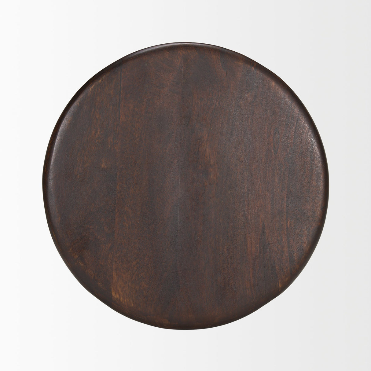 Palmera Dark Brown Wood Pedestal Accent Table by Mercana at Eve Furniture
