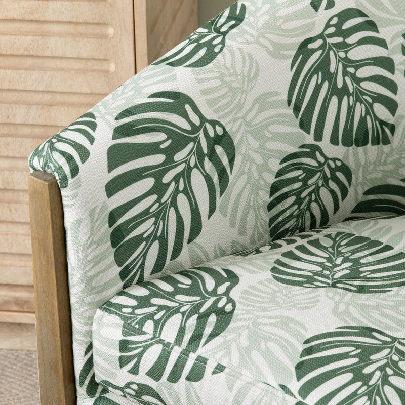Palmetto Green/White Accent Chair by Crestview at Eve Furniture