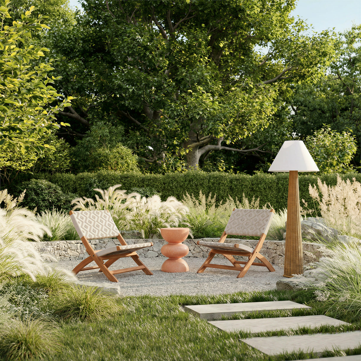 Palmia Natural Solar Floor Lamp by Zuomod at Eve Furniture
