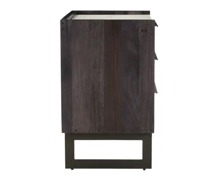 Paloma 3 Drawer Chest - Charcoal Grey by Moe's Home at Eve Furniture