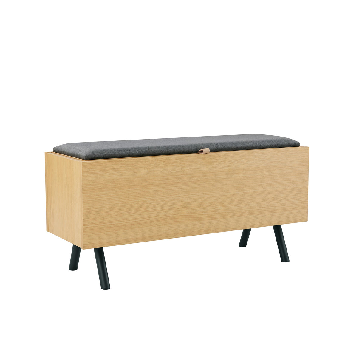 Paloma Accent Storage Bench in Natural Oak by Manhattan Comfort at Eve Furniture