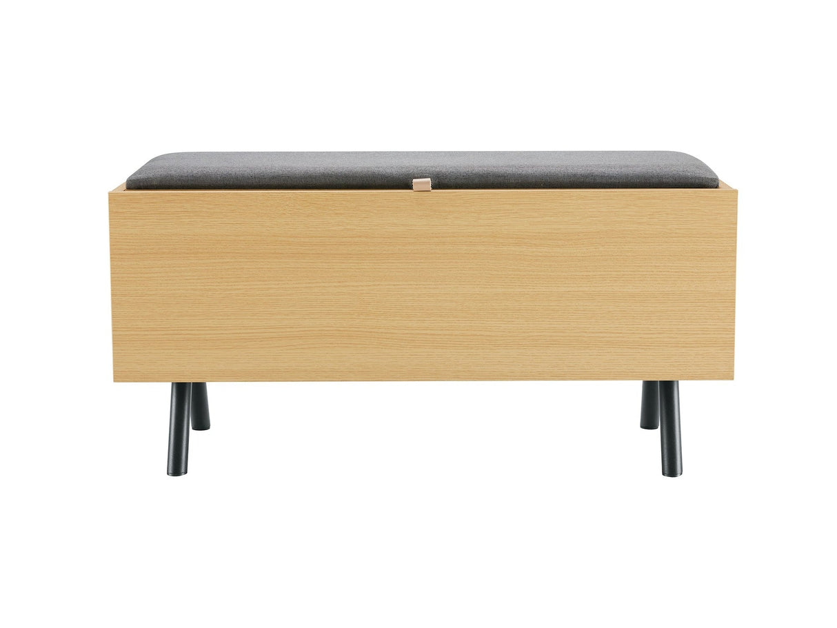 Paloma Accent Storage Bench in Natural Oak by Manhattan Comfort at Eve Furniture