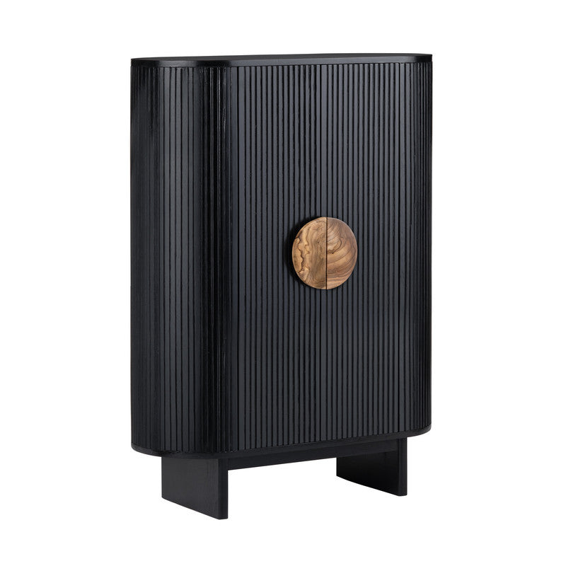 Paloma Black Two-Door Cabinet by Crestview at Eve Furniture