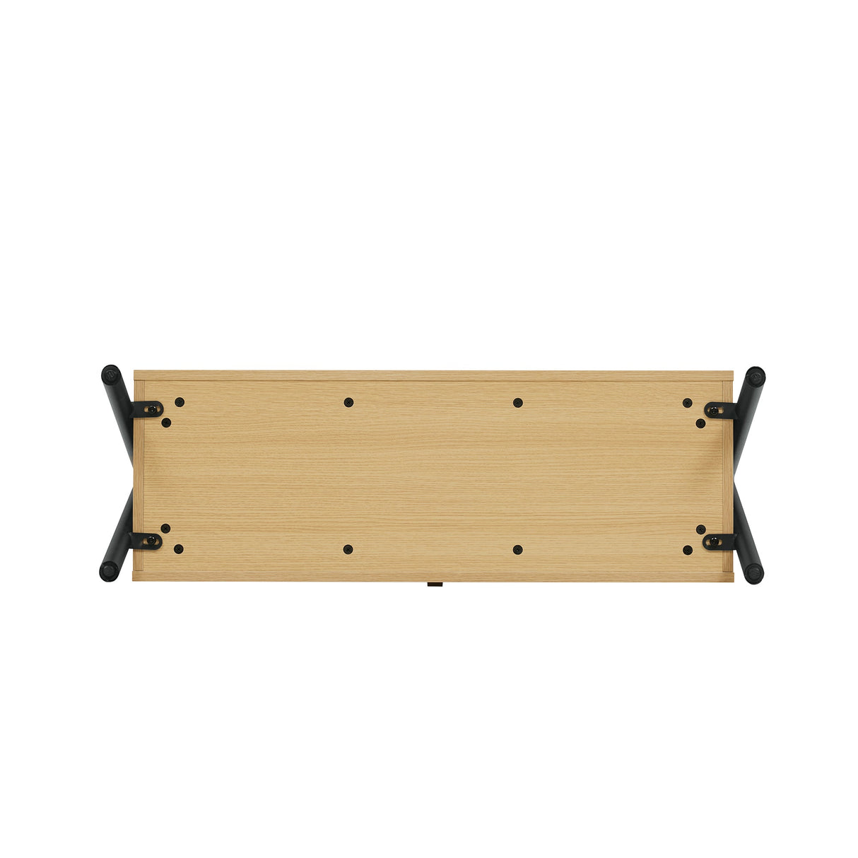 Paloma Open Hanging Closet in Natural Oak by Manhattan Comfort at Eve Furniture
