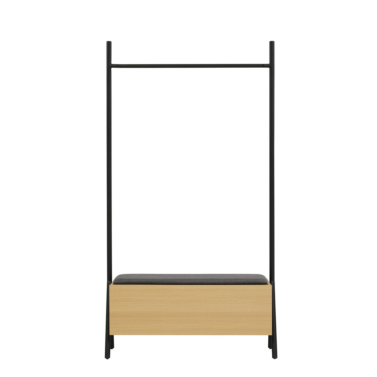 Paloma Open Hanging Closet in Natural Oak by Manhattan Comfort at Eve Furniture
