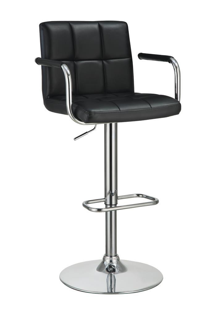Palomar Black/Chrome Adjustable Height Bar Stool by Coaster at Eve Furniture