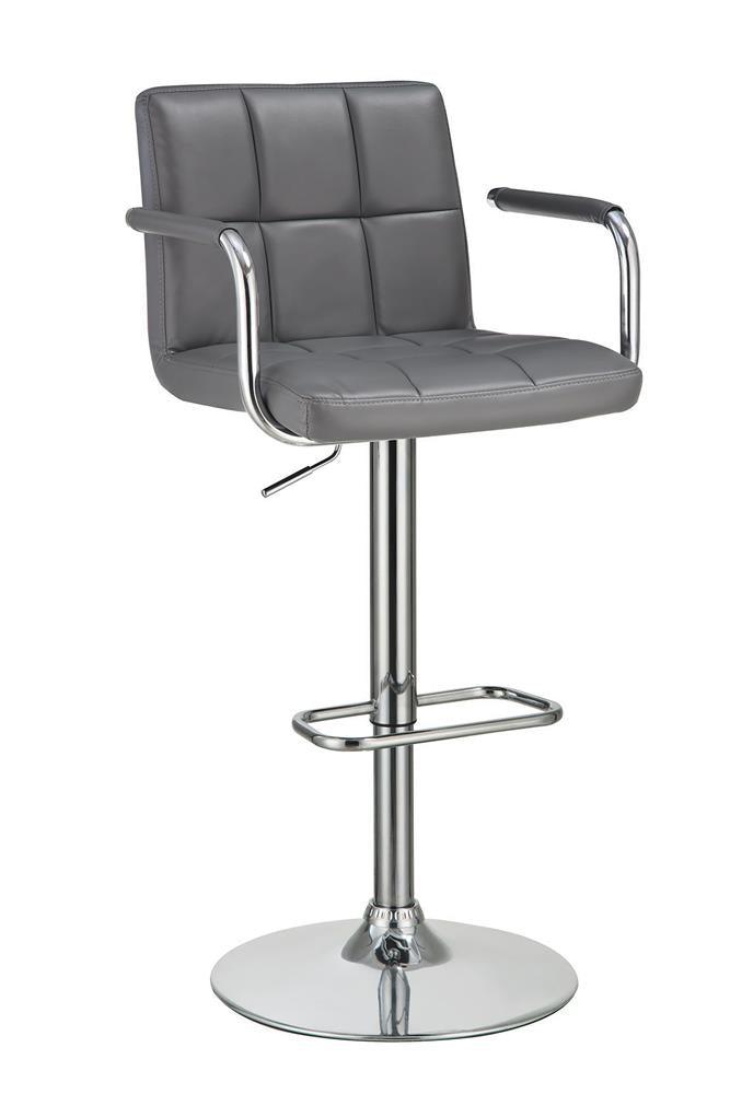 Palomar Gray/Chrome Adjustable Height Bar Stool by Coaster at Eve Furniture