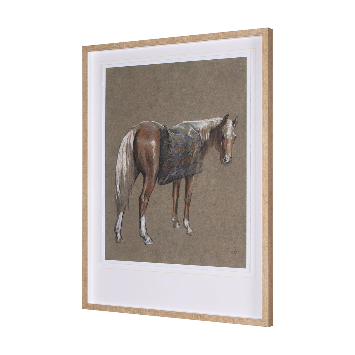 Palomino Blanket by Mercana Studio a Hand Embellished Textured Framed Art Print by Mercana at Eve Furniture