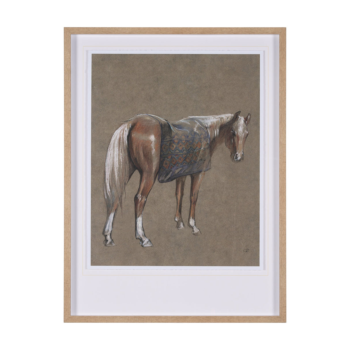 Palomino Blanket by Mercana Studio a Hand Embellished Textured Framed Art Print by Mercana at Eve Furniture