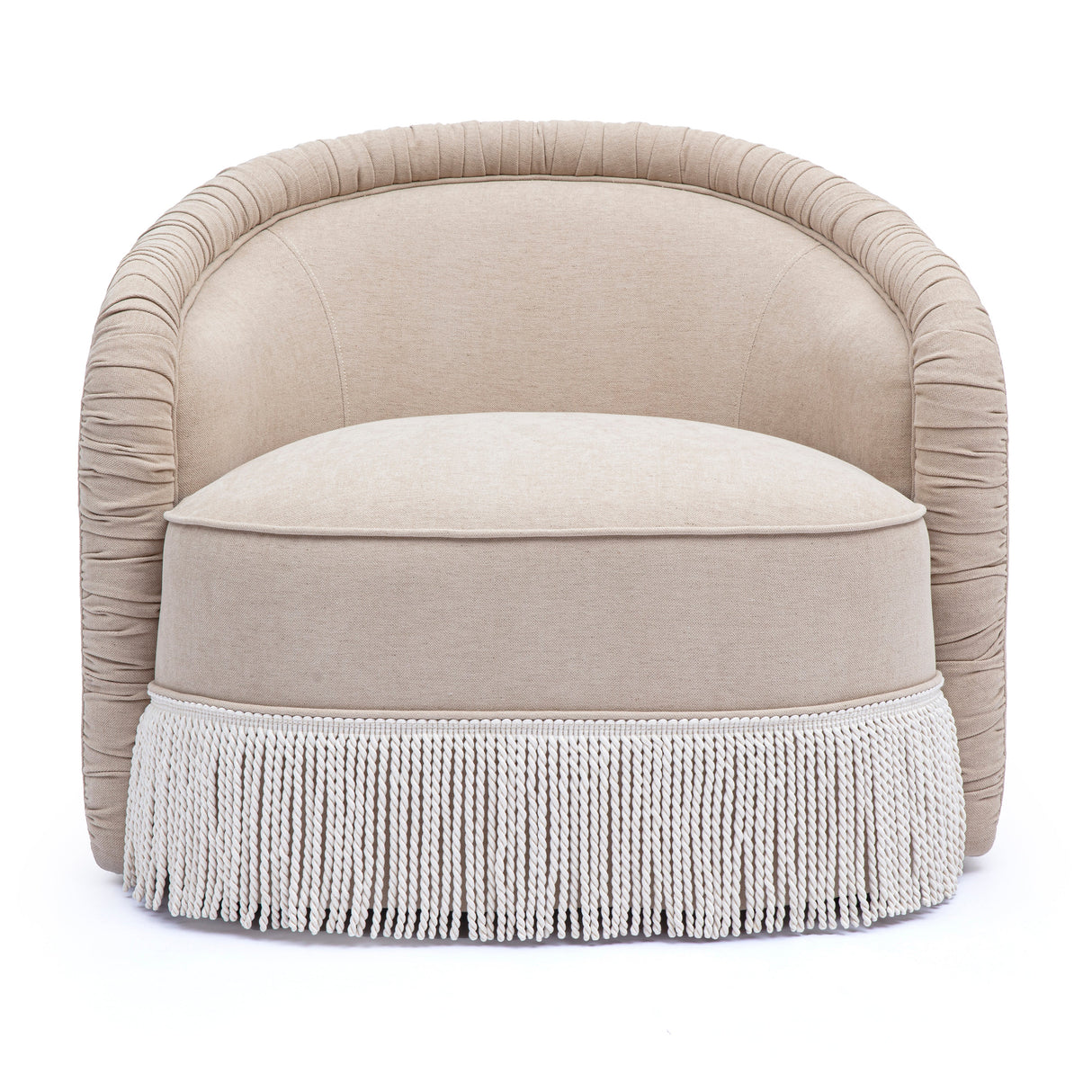 Pamela Tan Chenille Tassel Lounge Chair by TOV Furniture at Eve Furniture