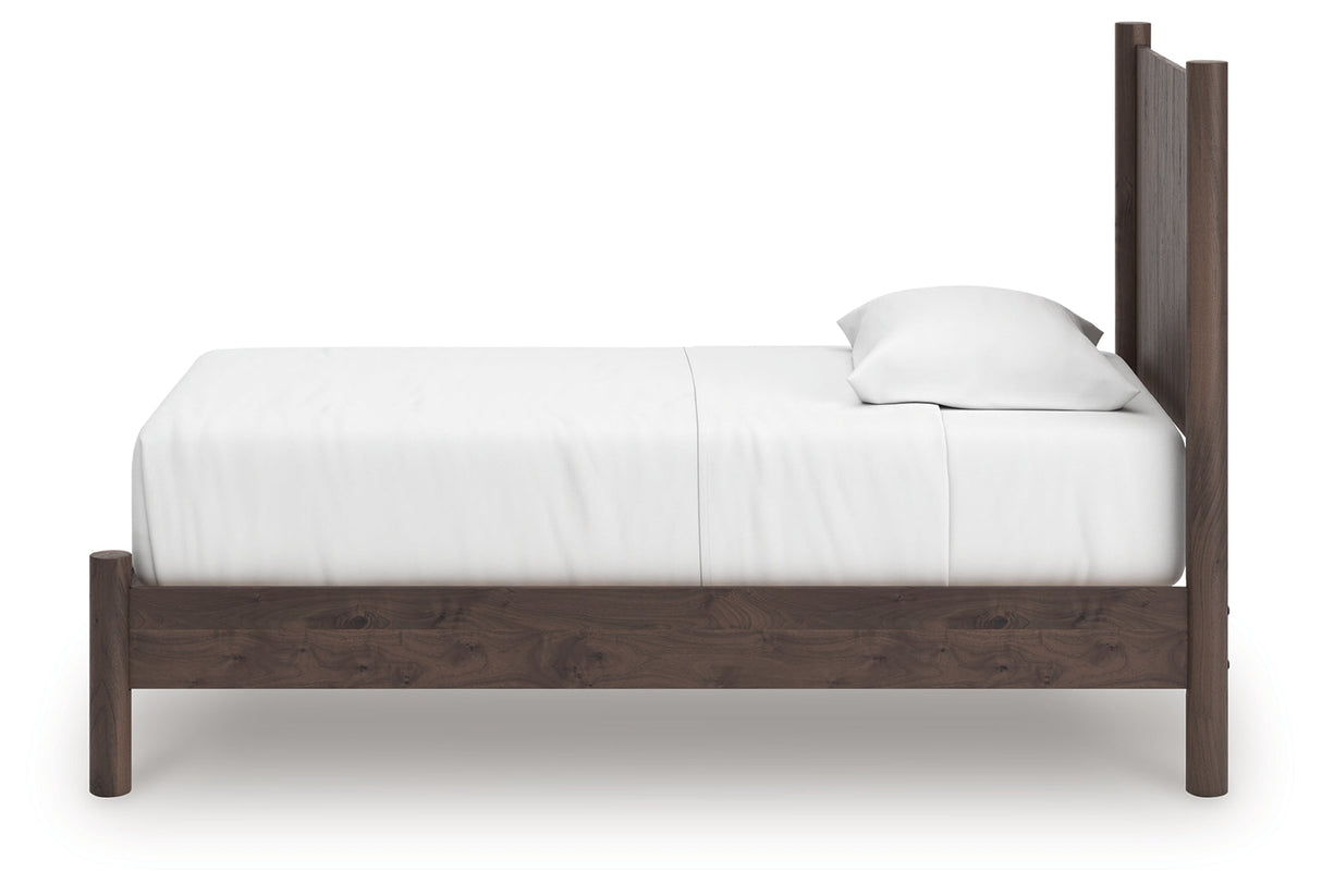 Pamytta Brown Twin Panel Platform Bed by Ashley at Eve Furniture