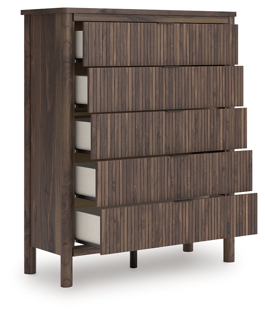 Pamytta Brown Wide Chest of Drawers by Ashley at Eve Furniture